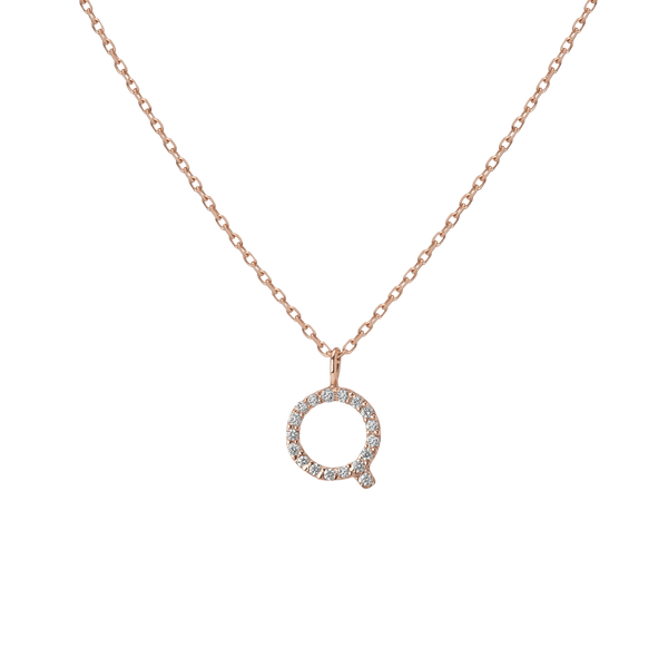 Classic Diamond Letter Necklace