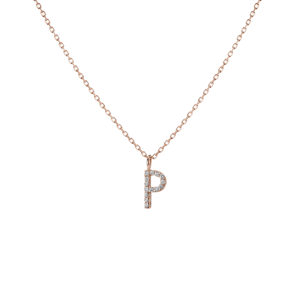 Classic Diamond Letter Necklace