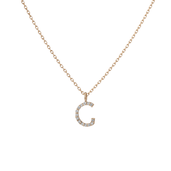 Classic Diamond Letter Necklace