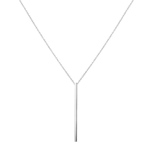 Long Gold Bar Drop Necklace