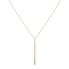 Long Gold Bar Drop Necklace
