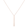 Long Gold Bar Drop Necklace