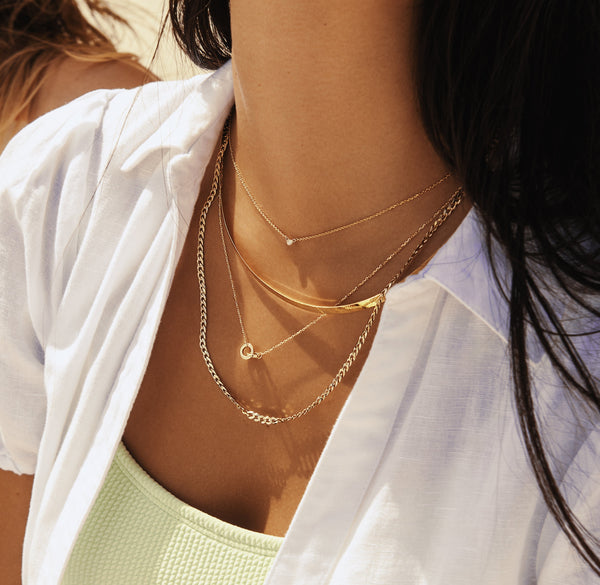 Mini Diamond Bezel Necklace