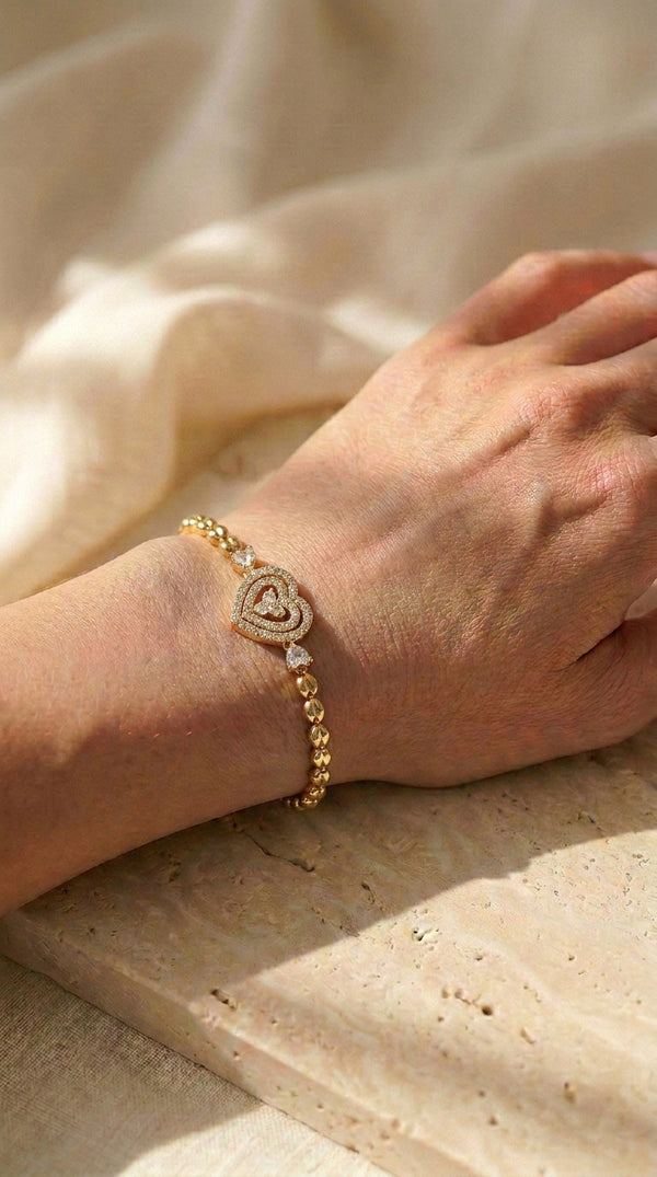 Beating Heart Tennis Bracelet