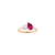 Pearl Toi et Moi Ring - Red Ruby