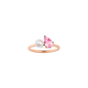 Pearl Toi et Moi Ring - Pink Sapphire