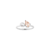 Pearl Toi et Moi Ring - Pink Morganite