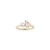 Pearl Toi et Moi Ring - Pink Morganite