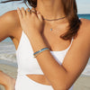 Lab Grown Blue Topaz Tennis Bracelet