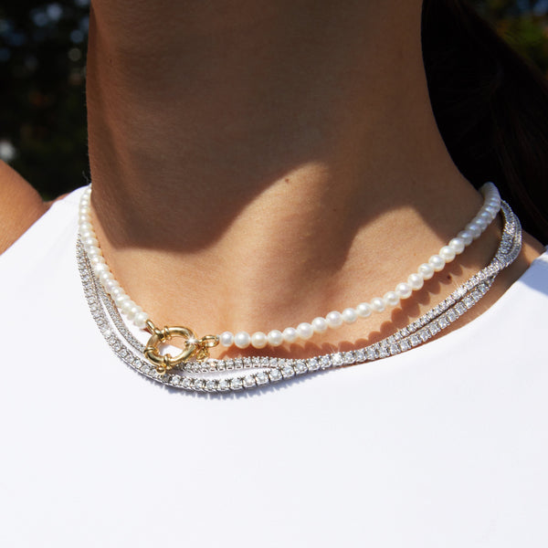 Classic Diamond Tennis Necklace