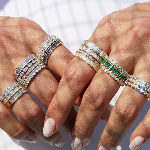 1ct Round Lab Grown Diamond Eternity Ring