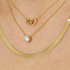 Round Gemstone Solitaire Necklace