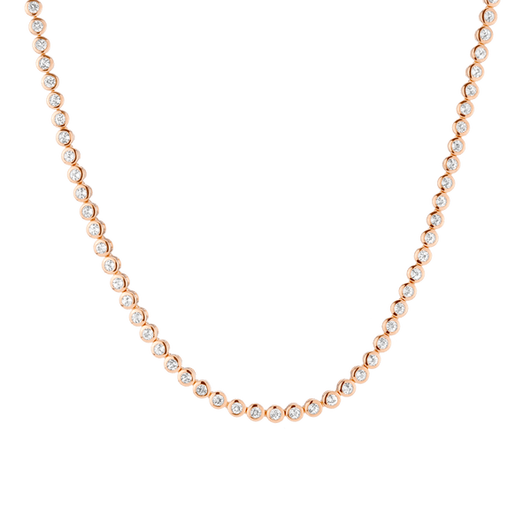 Diamond Bezel Tennis Necklace