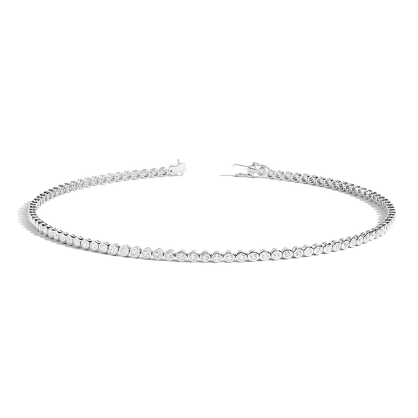 Diamond Bezel Tennis Necklace