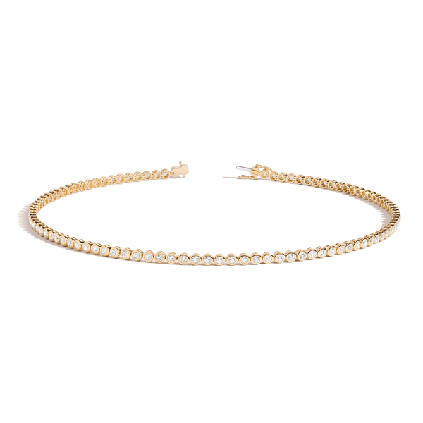 Diamond Bezel Tennis Necklace