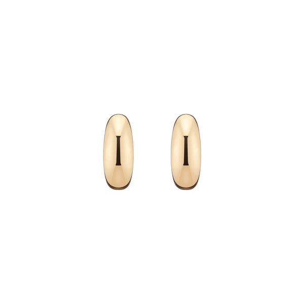 Gold Smooth Arch Hoops Medium