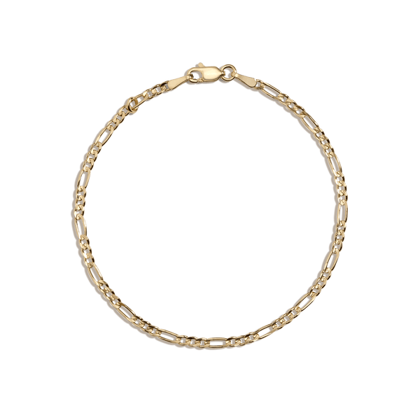 Medium Gold Figaro Chain Bracelet