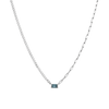 AURATE X MICHELLE: Tranquility Blue Topaz Chain Necklace