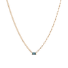 AURATE X MICHELLE: Tranquility Blue Topaz Chain Necklace