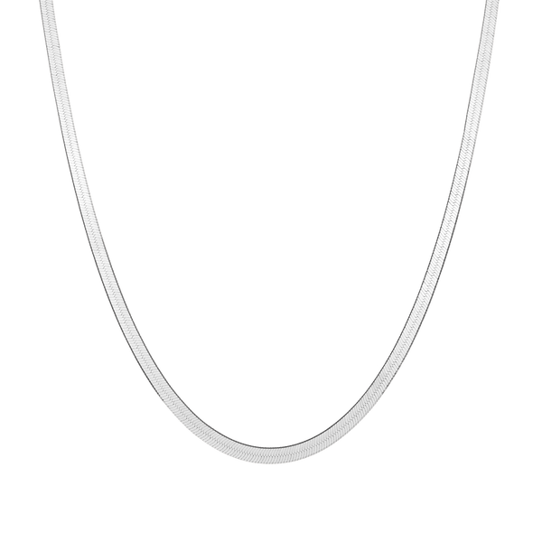 Solid Gold Herringbone Chain Necklace