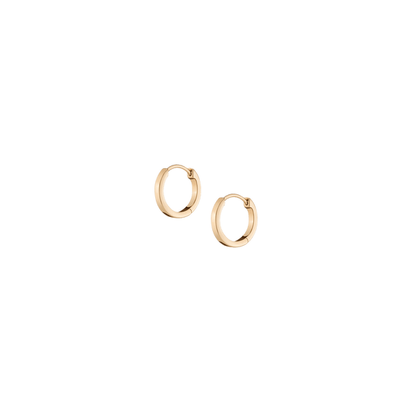 Gold Hinged Huggie Earrings (12mm)