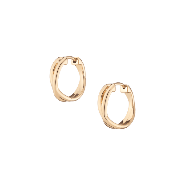 Crossover Huggie Earrings
