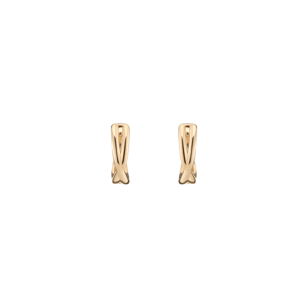 Crossover Huggie Earrings