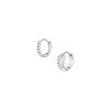 Diamond Crossover Huggie Earrings