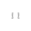 Diamond Crossover Huggie Earrings