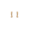 Diamond Crossover Huggie Earrings