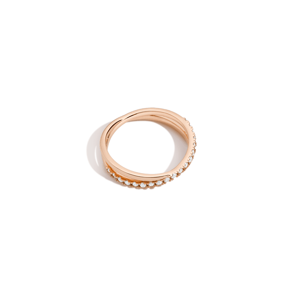 Diamond Crossover Ring