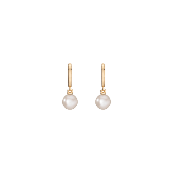 Pearl Huggie Earrings