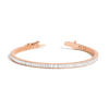 Lab Grown White Sapphire Baguette Tennis Bracelet