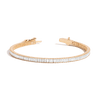 Lab Grown White Sapphire Baguette Tennis Bracelet