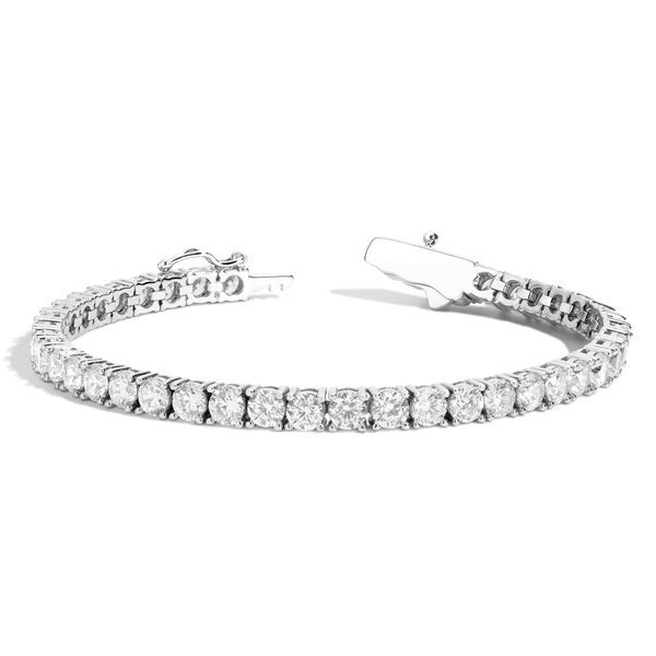 Lab Grown White Sapphire Tennis Bracelet - 10ct
