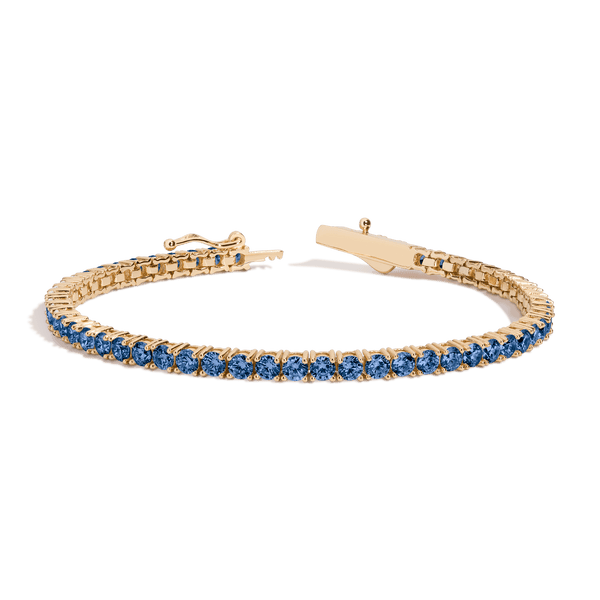 Lab Grown Blue Sapphire Tennis Bracelet