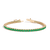 Lab Grown Green Emerald Tennis Bracelet - 6ct