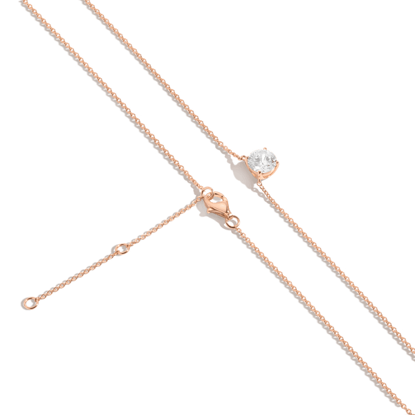Round Gemstone Solitaire Necklace
