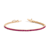Lab Grown Red Ruby Tennis Bracelet