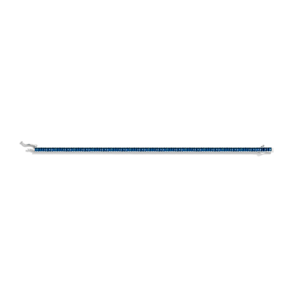 Lab Grown Blue Sapphire Baguette Tennis Bracelet
