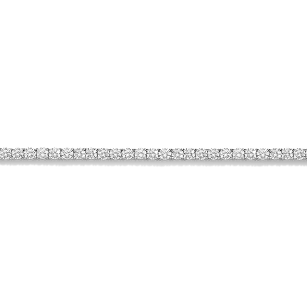 Lab Grown White Sapphire Tennis Necklace - 22ct