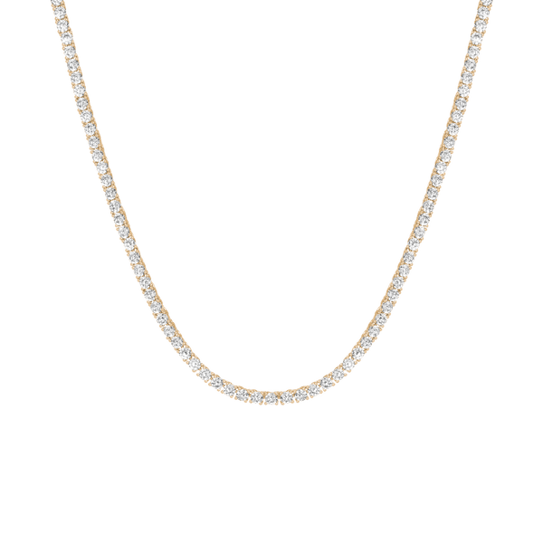 Lab Grown White Sapphire Tennis Necklace - 13ct