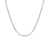 Lab Grown White Sapphire Tennis Necklace - 13ct