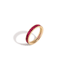 Lab Grown Red Ruby Baguette Eternity Ring