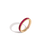 Lab Grown Red Ruby Baguette Eternity Ring