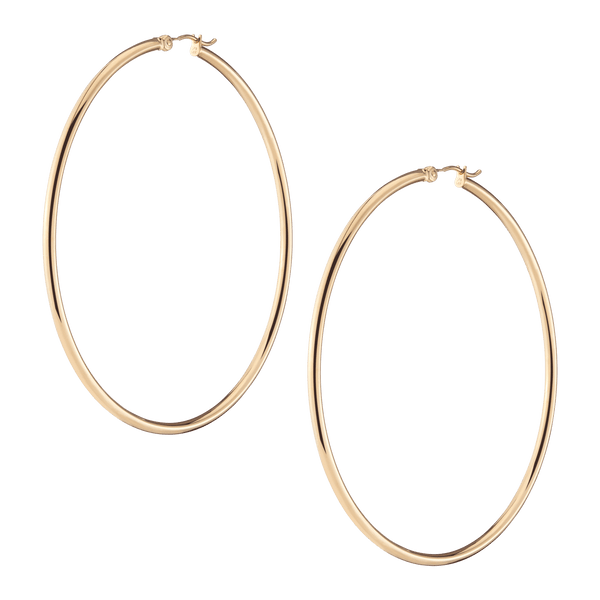 Gold Hoop Earrings - 2mm