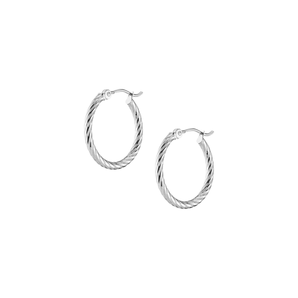 Thin Twisted Hoop Earrings