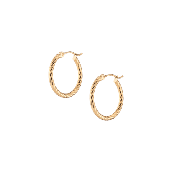 Thin Twisted Hoop Earrings