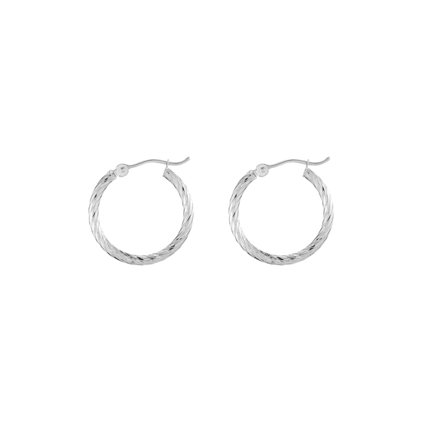 Thin Twisted Hoop Earrings