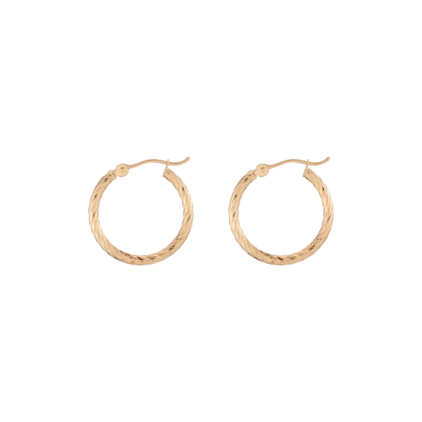 Thin Twisted Hoop Earrings